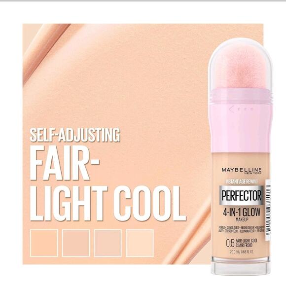 Maybelline Instant Age Rewind Perfector 4-IN-1 Glow Makeup 0.5 Fair-Light Cool✨️ - Picture 3 of 8